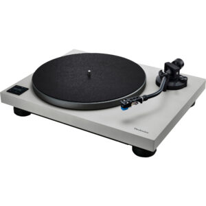 Technics SL-40CBT gramofon z napędem bezpośrednim (Bluetooth, bezrdzeniowy system silnika, kompaktowa konstrukcja, ramię w kształcie litery S), szary