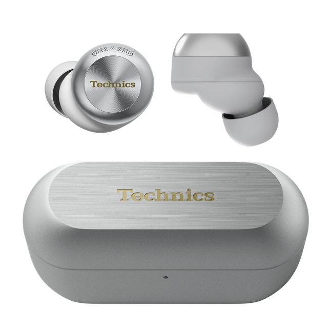 Technics EAH-AZ100E-V Panasonic EAH-AZ100 douszne słuchawki TWS z ANC (przetwornik Magnetic Fluid Driver, ładowanie indukcyjne, Voice Focus AI, Multipoint 3 szt), liliowe 14 Wysokiej klasy elegancka konstrukcja