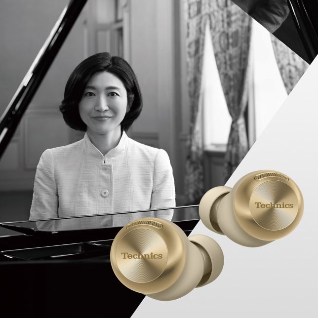 Technics EAH-AZ100E-V Panasonic EAH-AZ100 douszne słuchawki TWS z ANC (przetwornik Magnetic Fluid Driver, ładowanie indukcyjne, Voice Focus AI, Multipoint 3 szt), liliowe 6 Polecane przez Michiko Ogawę – Dyrektor Technics Audio