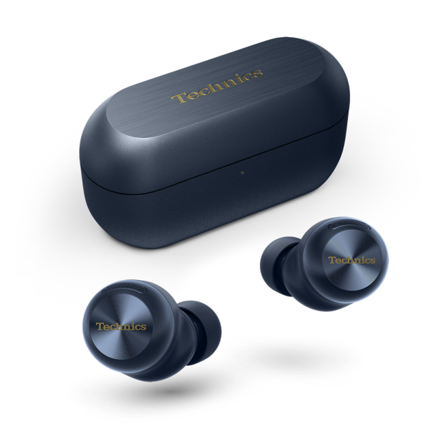 Technics EAH-AZ100E-A Technics EAH-AZ100 douszne słuchawki TWS z ANC (przetwornik Magnetic Fluid Driver, ładowanie indukcyjne, Voice Focus AI, Multipoint 3 szt), granatowe 20 Technics EAH-AZ100E-A ast 2891298 13